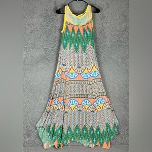 Flying Tomato Maxi Dress Medium Sleeveless Geometric Festival Boho Hippie Aztec
